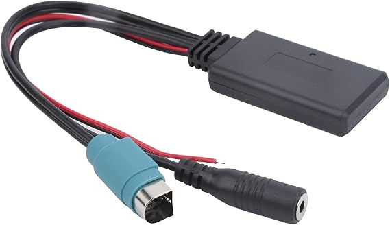 Qiilu for Cda 9884 Bluetooth Adapter Car Bluetooth Radio Cable Abs Car Bluetooth Radio Aux Cable Microphone Handsfree Adapter Fit for Kce236B Cda9852 E