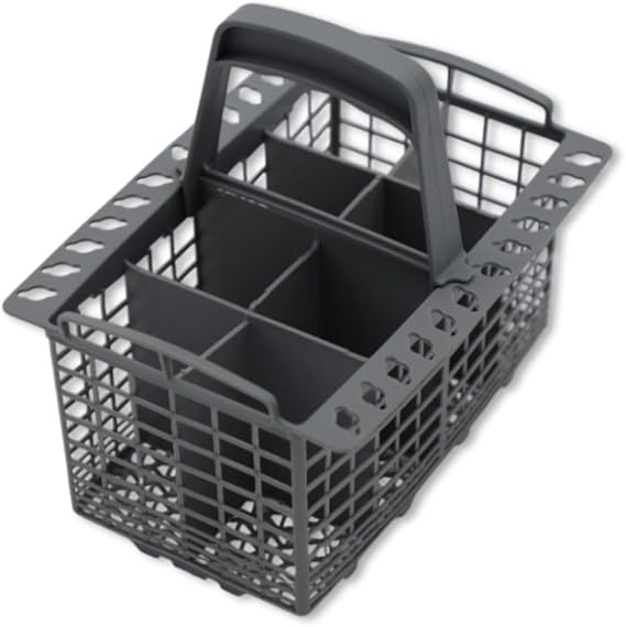 Indesit Dishwasher Basket Silver Plastic Tableware Cookware 24cm x 18cm x 22cm