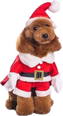 NACOCO Pet Christmas Costumes Dog Suit with Cap Santa Claus Suit Dog Hoodies Cat Xmas Costumes Red, XXL