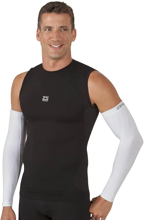 Zensah Compression Arm Sleeves - Made in USA, Thermal Arm Warmers for Cycling and Running with UV Sun Protection