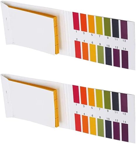 2-Pack pH Test Strips 1-14 - 160 Count Litmus Paper for Water, Soil, Saliva & Cosmetics (Universal pH Indicator)