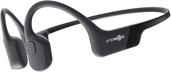 Aftershokz Aeropex (Rebranded as Shokz OpenRun) - Open-Ear Bluetooth Bone Conduction Sport Headphones - Sweat Resistant Wireless Earphones for Workouts and Running - Built-in Mic