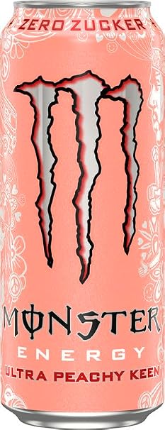 Monster Energy Ultra Peach Keen Disposable (1 x 500 ml) - Peach Flavour Low Calorie Tin