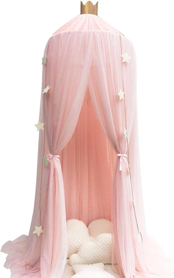 Dome Princess Bed Canopy Round Lace Mosquito Net Play Tent Hanging House Decoration Netting Curtains for Indoor Outdoor
