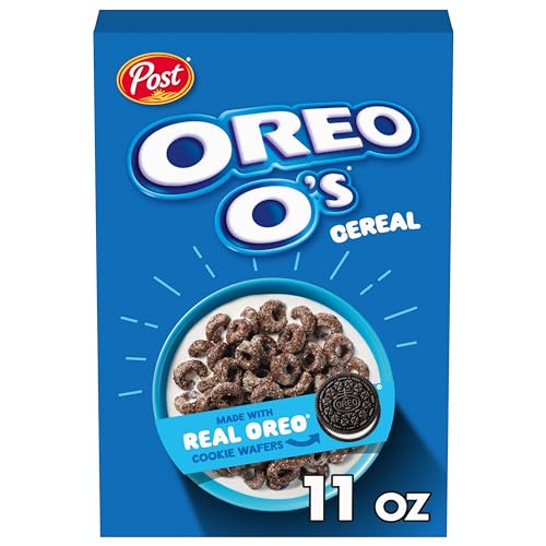Post OREO Os Breakfast Cereal, Chocolatey OREO Cereal, 11 OZ Box Pack of 14