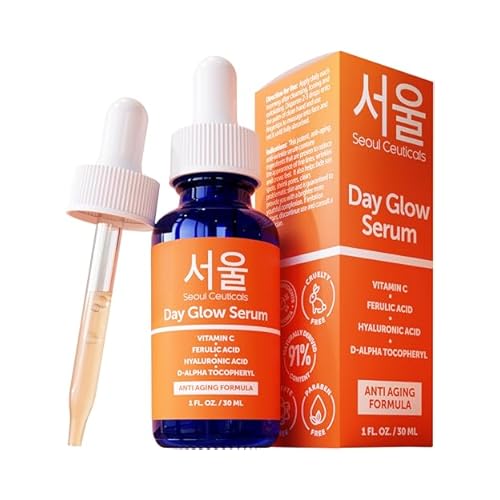 SeoulCeuticals Korean Skin Care 20% Vitamin C Hyaluronic Acid Serum  CE Ferulic Acid - Potent Anti Aging, Anti Wrinkle Korean Beauty 1oz