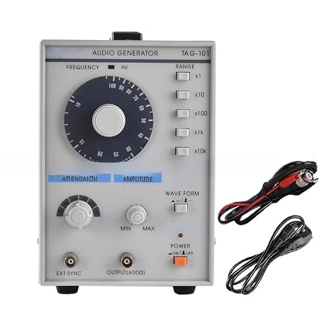 Generic Signal Generator, 10Hz-1MHZ Adjustable Signal Generator, Low Frequency Generator, Sine Wave & Square Wave, Accuracy 5%, 110V (TAG-101)