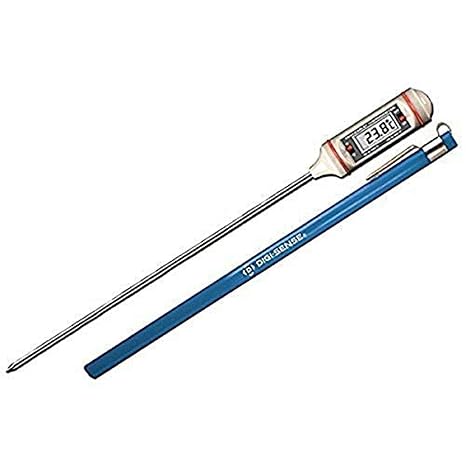Traceable Digital Pocket Thermometer with Calibration, 572F; High-Accuracy, 11.5" Long-Stem