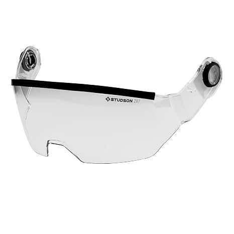 STUDSON SHK-1 Half Shield Anti-Fog, Anti-Scratch, VLT: 58% - ANSI Z87.1 Certified, Easy Helmet Attachment (Clear)