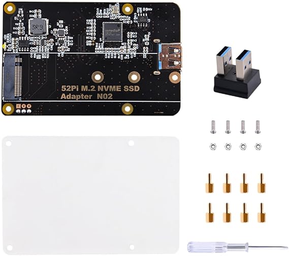 GeeekPi M.2 NVME SSD Storage Expansion Board for Raspberry Pi 4 - Only Supports M.2 NVME SSD, Pi Board Not Included