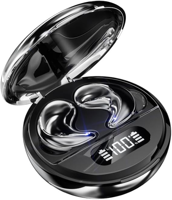 Invisible Wireless Bluetooth Earbuds for Side Sleepers,Smallest Invisible Sleep Earbuds,Comfortable Noise Blocking Wireless Sleep Headphones with 40H Playtime for Small Ears Working,Black