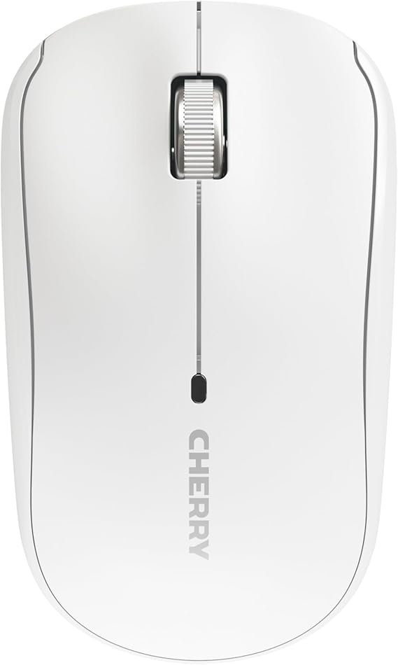 Cherry MW 2200 Compact Laptop Mouse with Nano USB Receiver and Carrying Pouch (White)