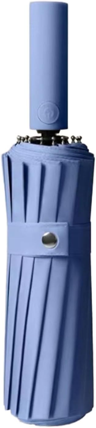 Wind Resistant Fully Automatic Umbrella Featuring Ergonomic Handle and Extra Large Canopy