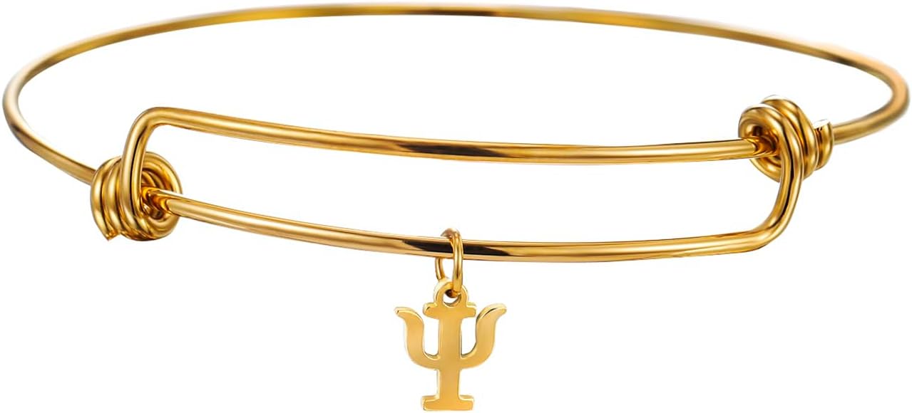 Psi Symbol Bracelet for Women Greek Alphabet Bracelet Psychology Psychiatry Pendant Medical Sign Jewelry Psychotherapist Psychologist Gift