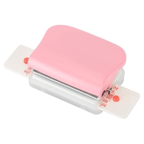 1PCS Paper Hole Punch, 99H9 Hole Puncher 26Hole 30Hole 20Hole Paper A4 B5 A5 LooseLeaf Manual Punching Machine Pink
