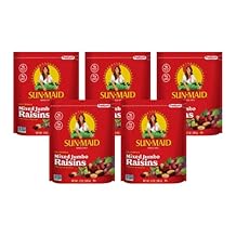 Sun Maid Mixed Jumbo Raisins, 12-Ounce Pouches (Pack of 5)