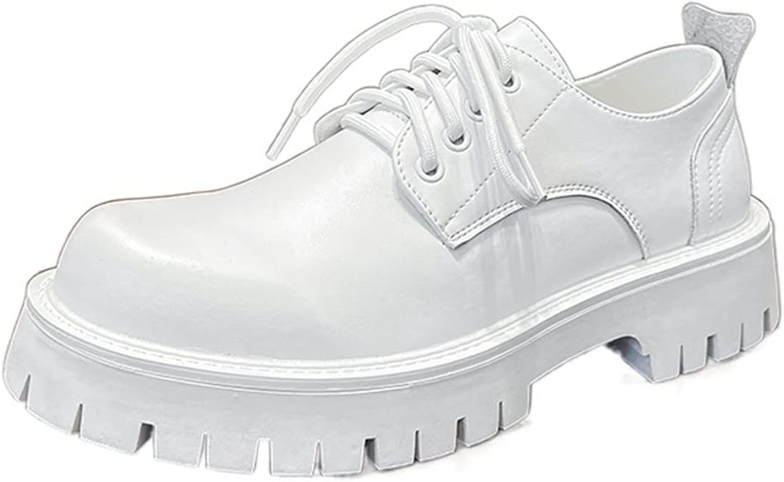 Mens Leather Shoes Autumn Men Chunky Sneakers Platform Shoe Mid Heel Business Wedding Leather Shoe Men Luxury Designer Oxford Shoes
