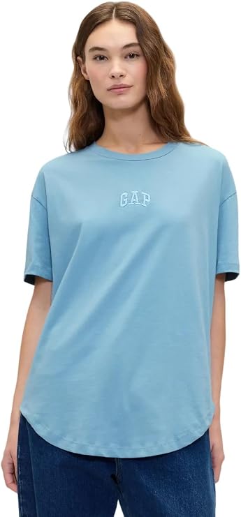 Gap Women's Short Sleeve Logo Boyfriend Tee