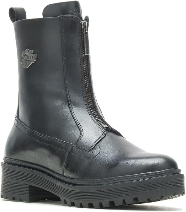 Harley-Davidson Women's Carney Front-Zip Leather Fashion Boots D84785