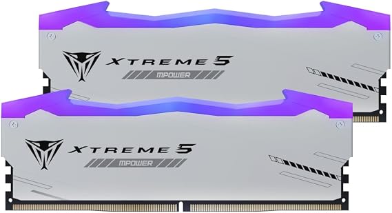 Patriot Viper Xtreme 5 MPOWER DDR5 RAM 48GB (2X24GB) 8000MT/s CL38 Memory | Voltage: 1.45v; Supports Intel XMP; Module type: UDIMM.