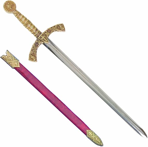 Denix Crusader Sword Letter Opener with Sheath