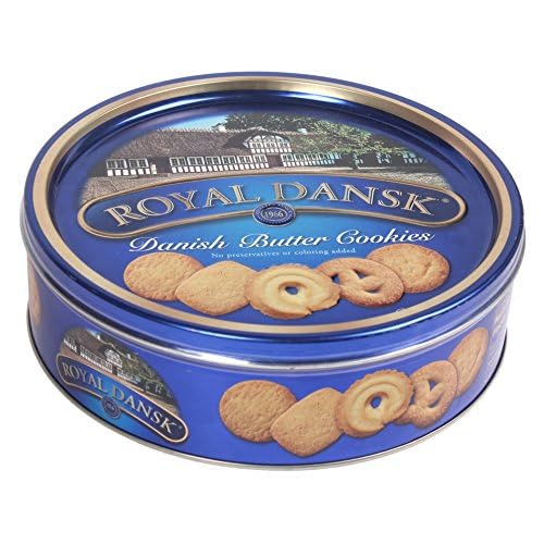 Royal Dansk Danish Butter Cookies, 12 Ounce Tins Pack of 4