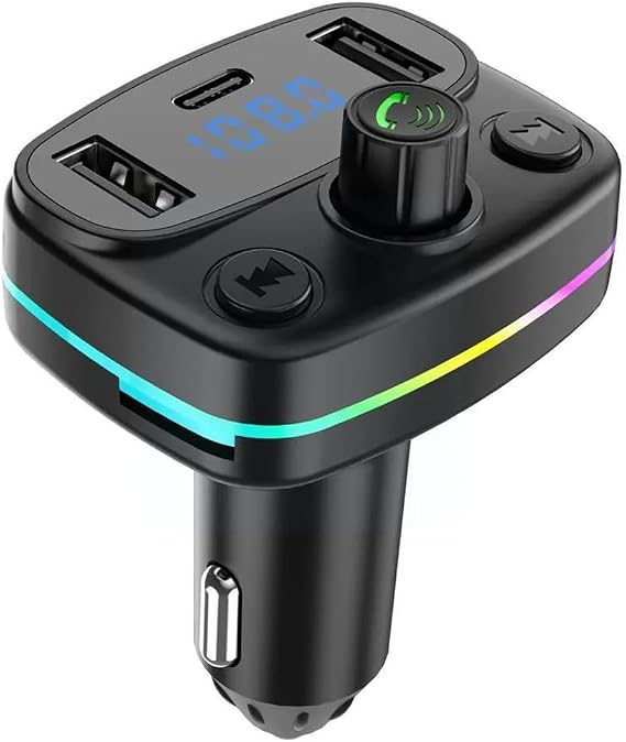 Winex M44 Fm Handsfree Bluetooth Modülatör MP3 Player Type-C Çıkışlı Araç Şarj Aleti