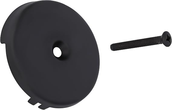 PRIMSOPH One Hole Overflow Faceplate Tub Drain Trim Kit Conversion Kit Assembly Universal Fine Coarse Thread Replacement Matte Black