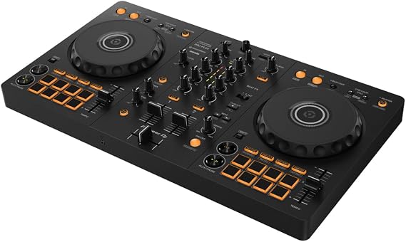 Pioneer DJ DDJ-FLX4 2 Channel DJ Controller 16 Pads Graphite | 2 Channel 2 Deck Controller for Learners and Improvements, Smart Fader Smart CFX, Microphone and Live Stream Compatible, USB