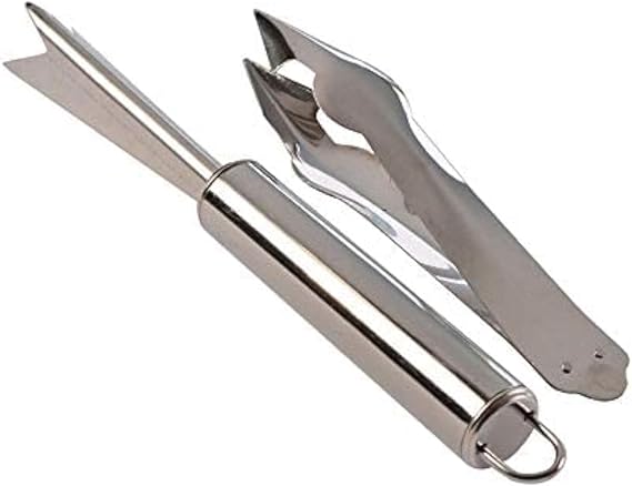Wixine 2Pcs Stainless Steel Pineapple Peeler Remover Fruit Slicer Eye Cutter Kitchen Tools
