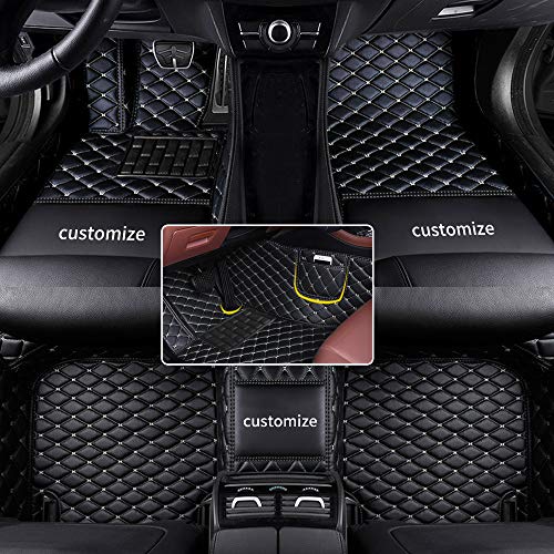 car Floor Mats fit for 95% Custom Style Luxury Leather All Weather Protection Floor Liners Full car Floor Mats Black-Beige