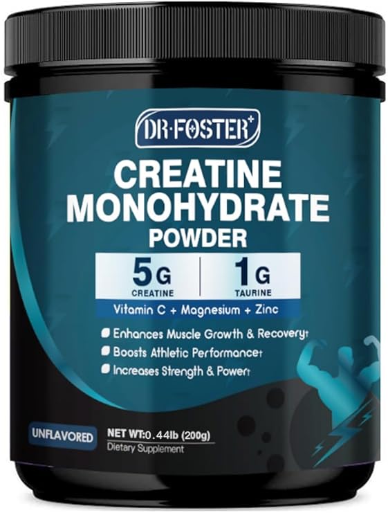 Micronized Creatine Monohydrate for Women-Men, Creatine Powder with Taurine, Creatine, Zinc & Magnesium to Support Muscle Growth & Workout Recovery, Unflavored, 6.5g per Servings, 30 Servings.
