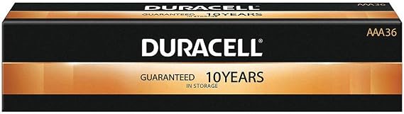 Duracell Professional MN24P36 Coppertop AAA Battery, 1.6-0.75V Operating Voltage (Pack of 36)