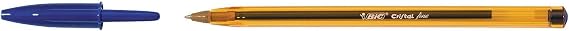 BIC Cristal Fine fine ballpoint pen, Blue, 50 per Pack
