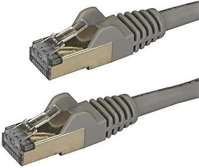 2 m CAT6a Ethernet Cable - 10 Gigabit Shielded Snagless RJ45 100W PoE Patch Cord - 10GbE STP Category 6a Network Cable wStrain Relief - Grey Fluke Tested ULTIA Certified 6ASPAT2MGR