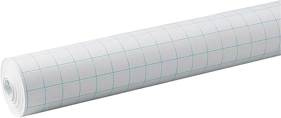 Pacon 34-Inch x 200 Ft, 25 Mm Quadrille Ruled Grid Paper Roll, White, PAC0077810