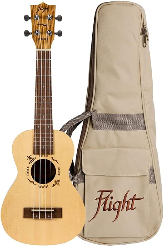 Flight Englemann Spruce & Zebrawood Concert Ukulele