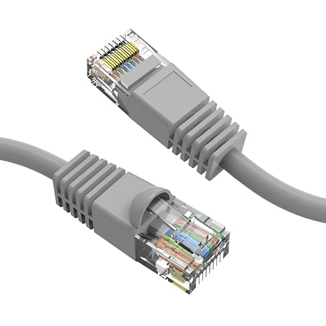 Gray Cat6 Ethernet Cable - 10 Ft Patch Cable for Network and Internet Connection