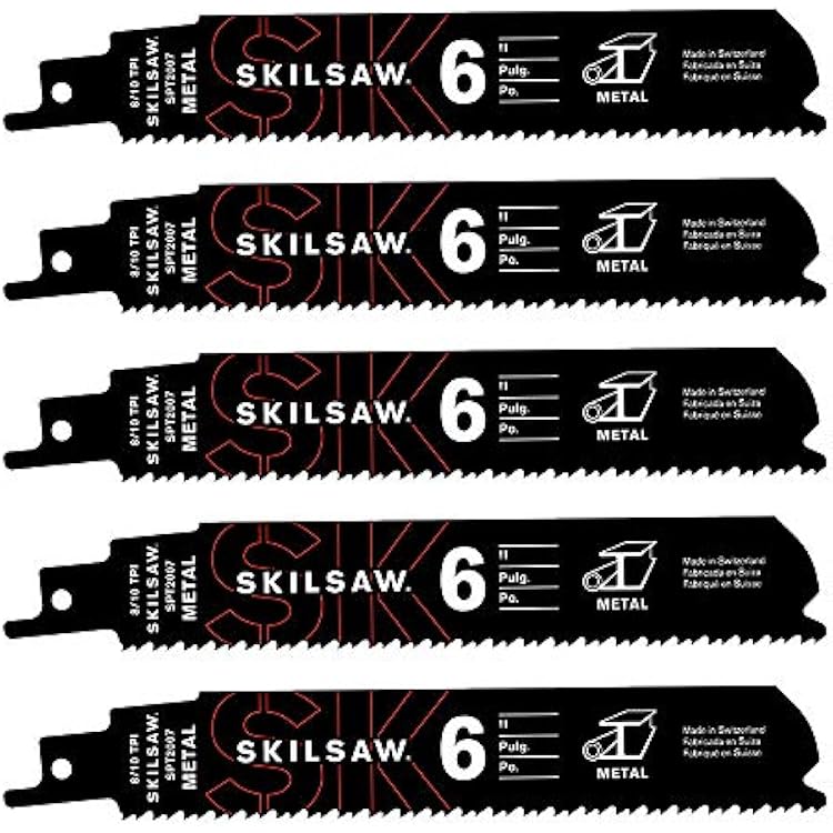 SPT2007 6 8-10 TPI Recip Blade for Metal - 5 Pack