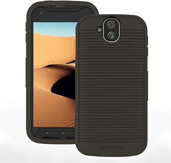 Compatible with/Replacement for Durable Slim Flex Case for Kyocera DuraForce Pro, Phone Models E6810, E6820 and E6830 Black