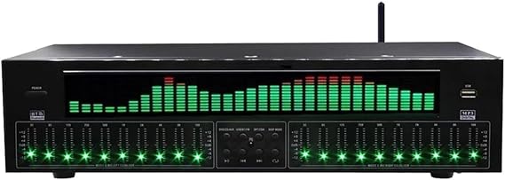 31 Bands Graphic Equalizer, Professional Eq Equalizer Digital Audio Processor With Remote Control & Audio Cable, Bluetooth 5.4 Optical Coaxial Digital Audio Decoding, For Recording Studio
