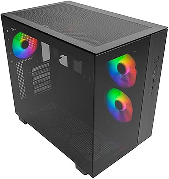 MONTECH King 65 PRO ATX Mid Tower Gaming PC Case, Dual Chamber, High Air Current Mesh Panels Support RTX 40 Series, 3 Pre-Installed ARGB Fans, Tool-Free Access - White