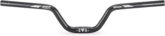 GEWAGE 25.4mm Bicycle Handlebar – 620mm Riser Handlebar Made of 6061Aluminium Alloy, 30/50/70/90/120mm Rise, 12°Backsweep, MTB Handlebar for Mountain, Dirt &amp; Hybrid Bikes (Matte Black​, 90mm Rise)
