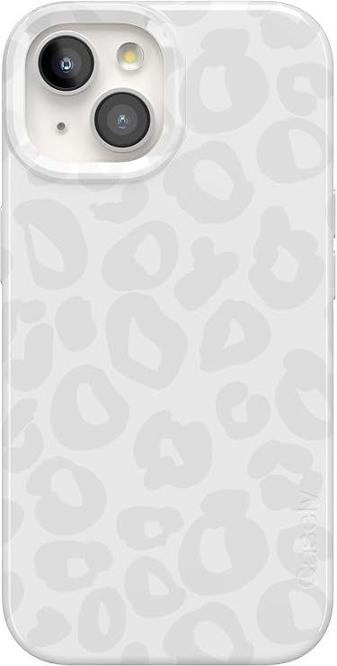 Casely iPhone 15 Case | Into the Wild | White Snow Leopard | Compatible with MagSafe | Classic Ultra Slim Design