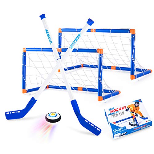 Gifts for 5 Year Old Boy, Hover Hockey Set, Hockey Ball Set for Indoor Games, Air Power Training Ball Playing Hockey Game,Hockey Toys for 3 4 5 6 7 8 9 10 11 12 Year Old Boys Girls Classic Set