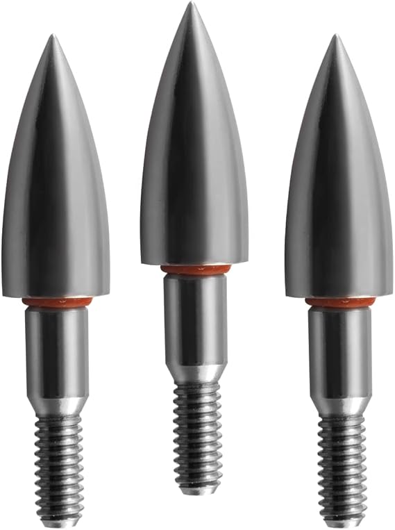 Stainless Steel Archery Field Points 5/16 9/32 19/64 Archery Field Points 100/125/150/200 Grains Bullet Points Screw in Broadheads (1 Dozen 12 PCS) (11/32, 150Grains)