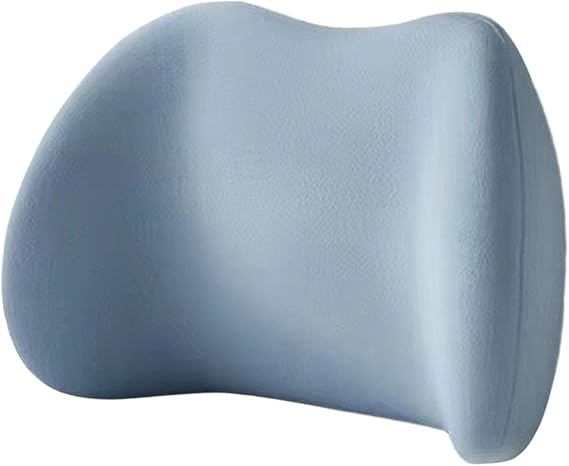 Lumbar Support Pillow for Improved Posture in Office Chair Or Car, Blue