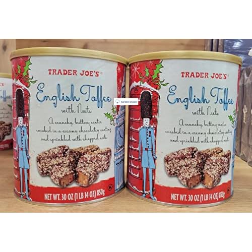 Trade Joes English Toffee with Nuts 30oz 850g Two Cans