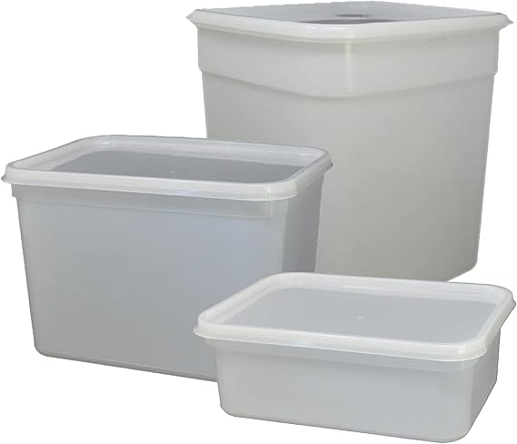 We Can Source It Ltd – 4L Reusable Ice Cream & Food Storage Containers with Lids – Stackable, Airtight, Freezer & Dishwasher Safe – Perfect for Meal Prep, Kitchen Organization – Pack of 10