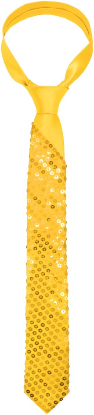 Sequin Mens Ties, Skinny Ties for Men Sparkly Self Tied Neckties